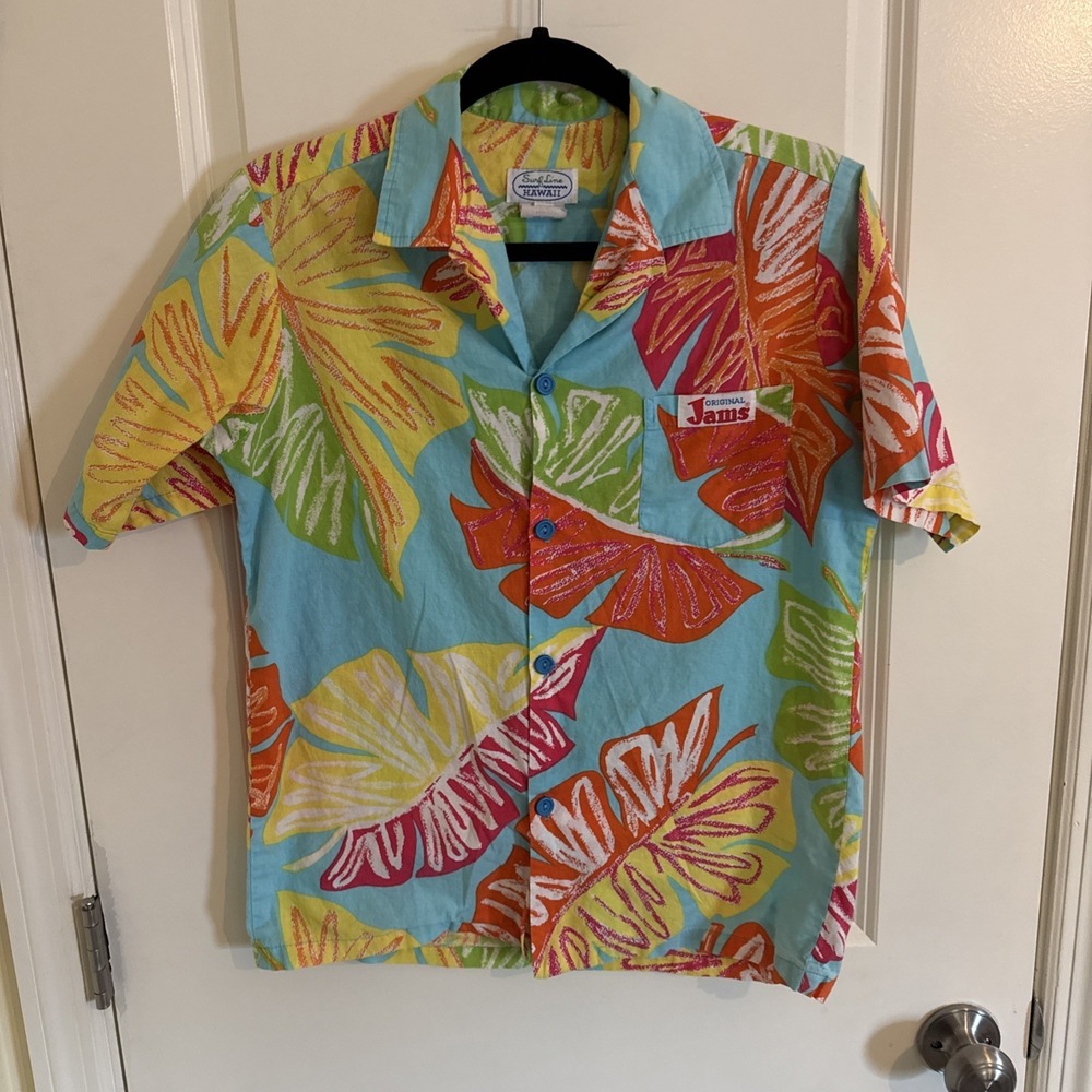 Jams Original Surf Line Hawaii Shirt Mens XL Cotton See Measurements Medium?